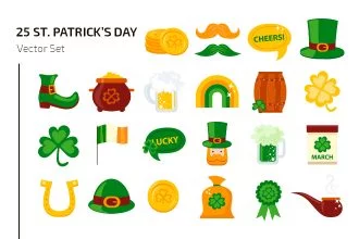 Free St. Patrick’s Day Icons Vector Template
