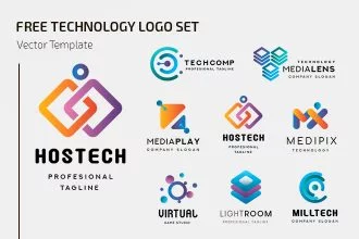 Free Technology Logo Design Templates (Vector)