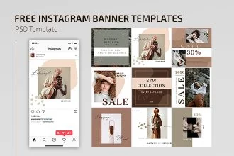 Free Clothing Store Instagram Banner Templates