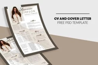 Free CV Resume PSD Flyer Template