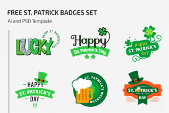 Free St. Patrick Badges Set Free St. Patrick Badges Set