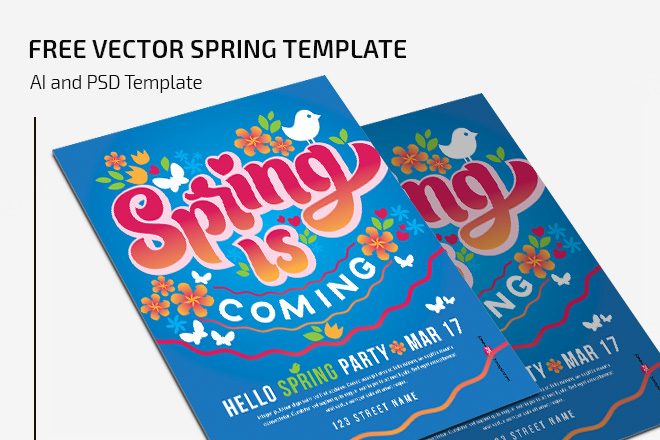 Free Vector Spring Template – Free PSD Templates