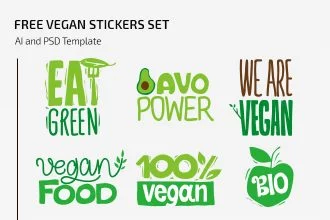 Free Vegan Stickers Set