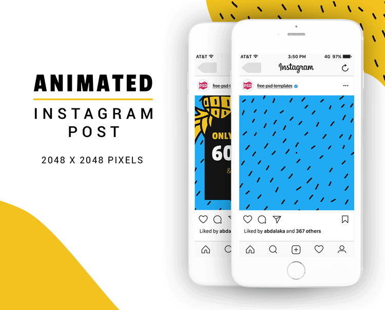 Free Animated Instagram Post Set + Premium Version