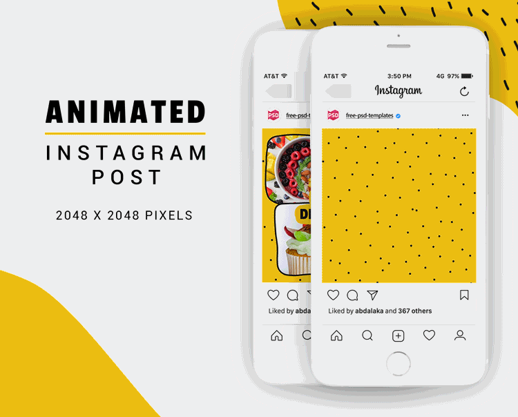 Animative Posts Animated Instagram + Premium Version – Free PSD Templates