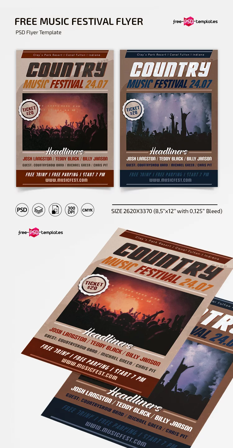 Free Music Festival Flyer Template