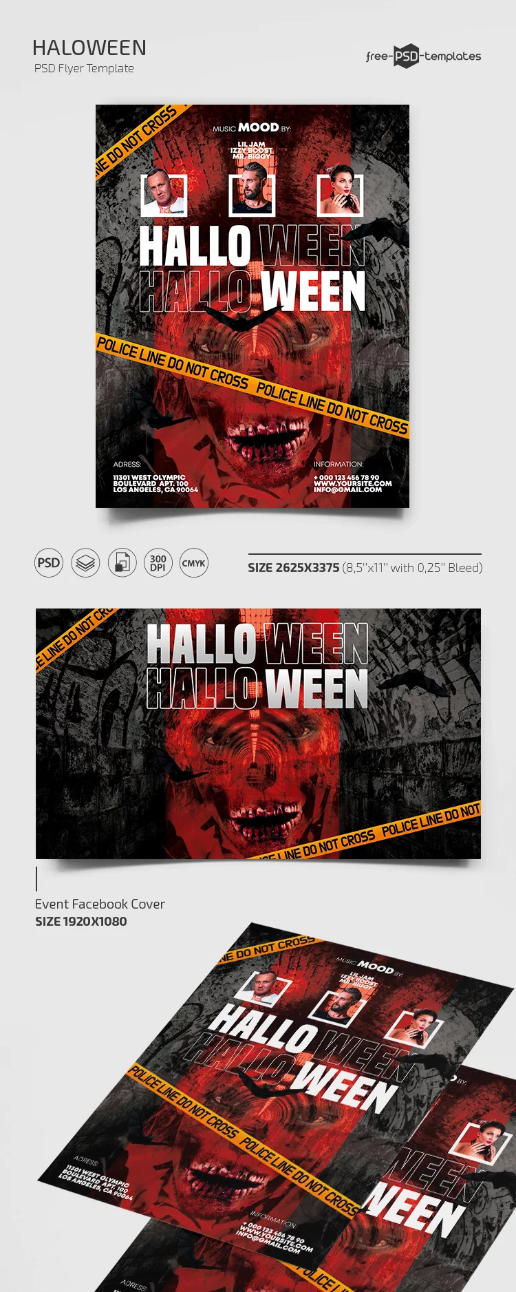 Free Halloween Flyer Template in PSD