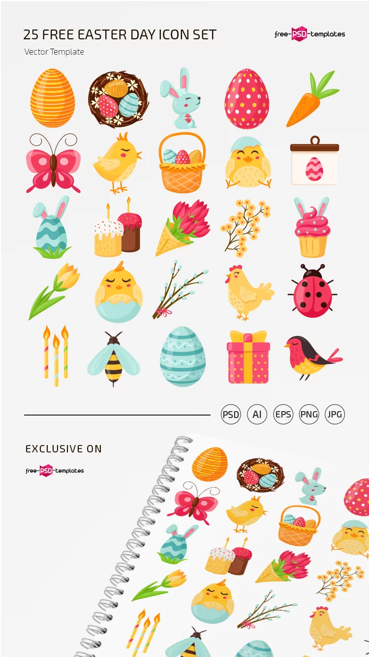 Easter Day Icon Set Template
