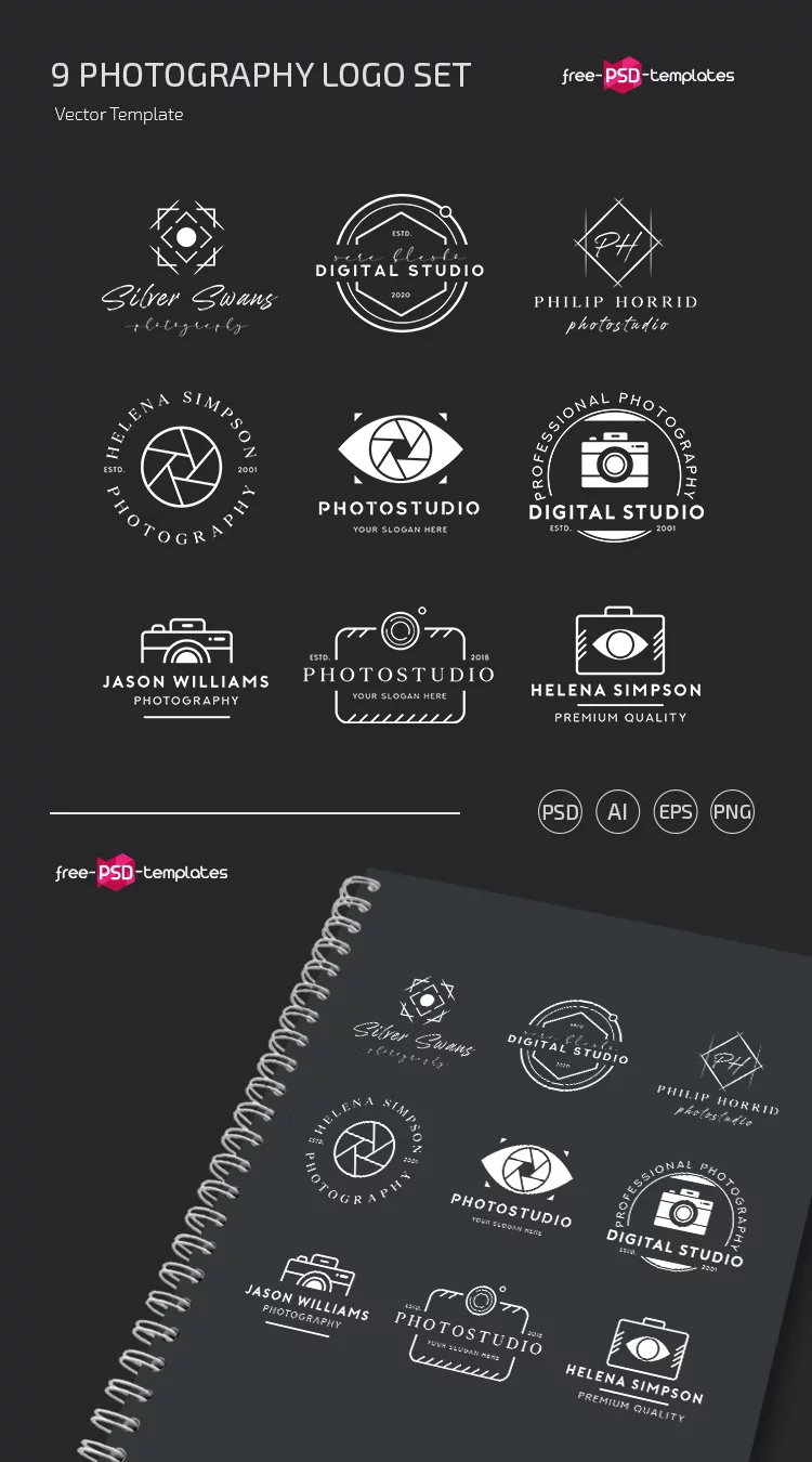 Free Photography Logo Set Template