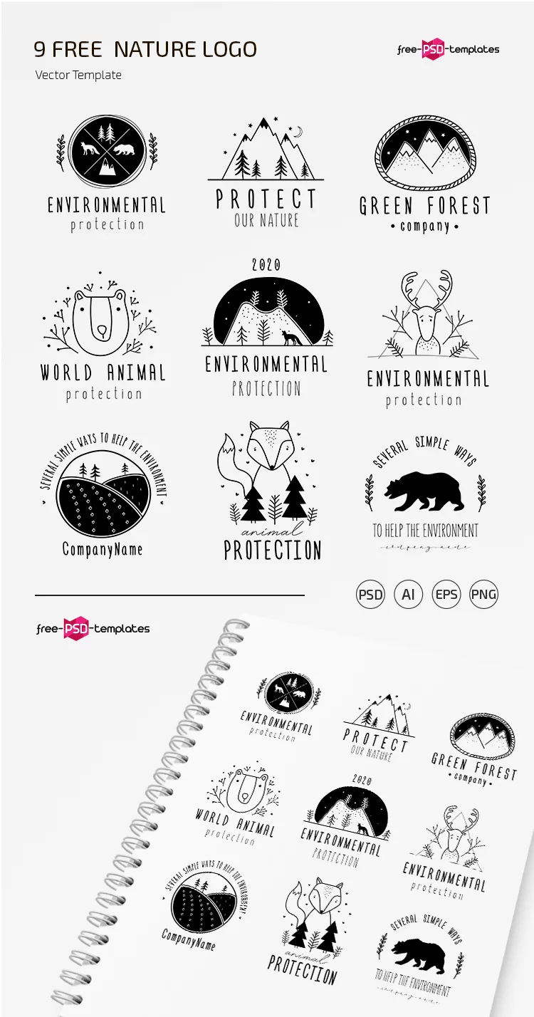 Free Nature`s Protection Logo Template