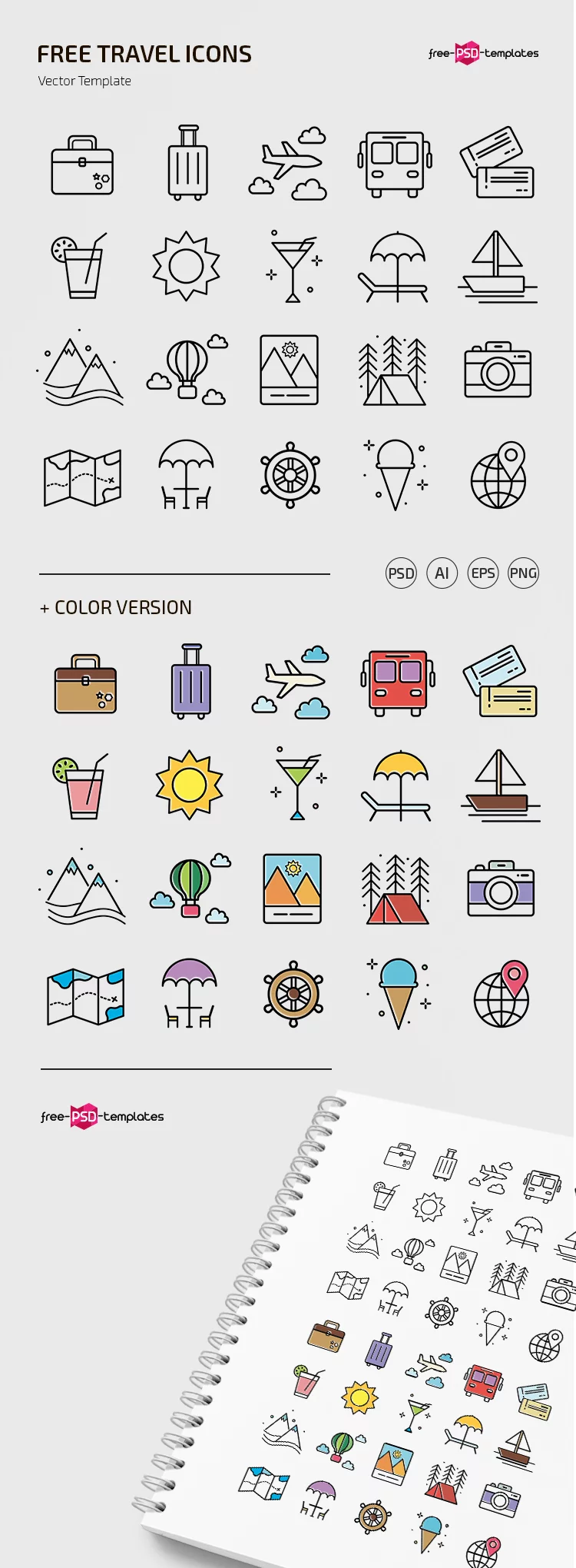 Free Travel Icons Templates