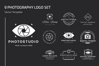 Free Photography Logo Set Template