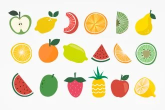 20 Free Fruits Icons Set Template