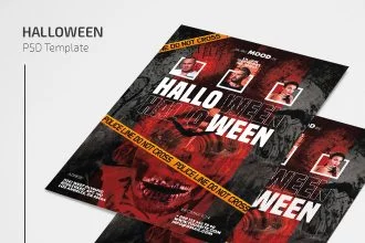 Free Halloween Flyer Template in PSD