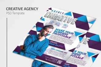 Free Creative Agency Flyer Template in PSD