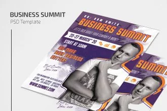 Free Business Summit Flyer Template in PSD