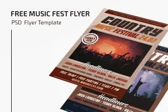 Free Music Festival Flyer Template