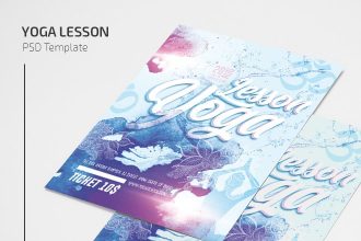 Free Yoga Lesson Flyer Template in PSD