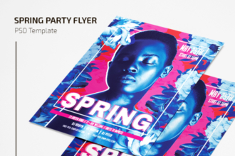 Free Spring Party Flyer Template in PSD Free Spring Party Flyer Template in PSD