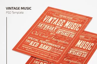Free Vintage Flyer Template in PSD