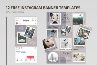 Free Travel Blog Instagram Set Template Free Travel Blog Instagram Set Template