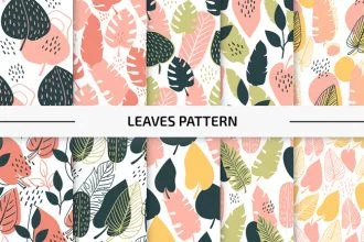 10 Free Leaves Vector Patterns Set
