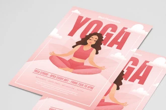 Free Yoga Lesson Flyer Template in PSD