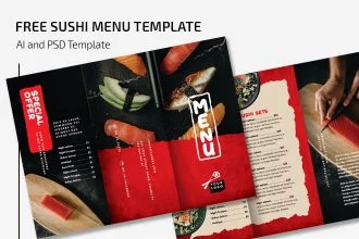 Free Sushi Menu Template