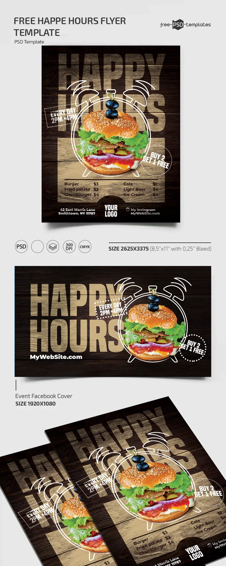 Free Happy Hours Flyer Template