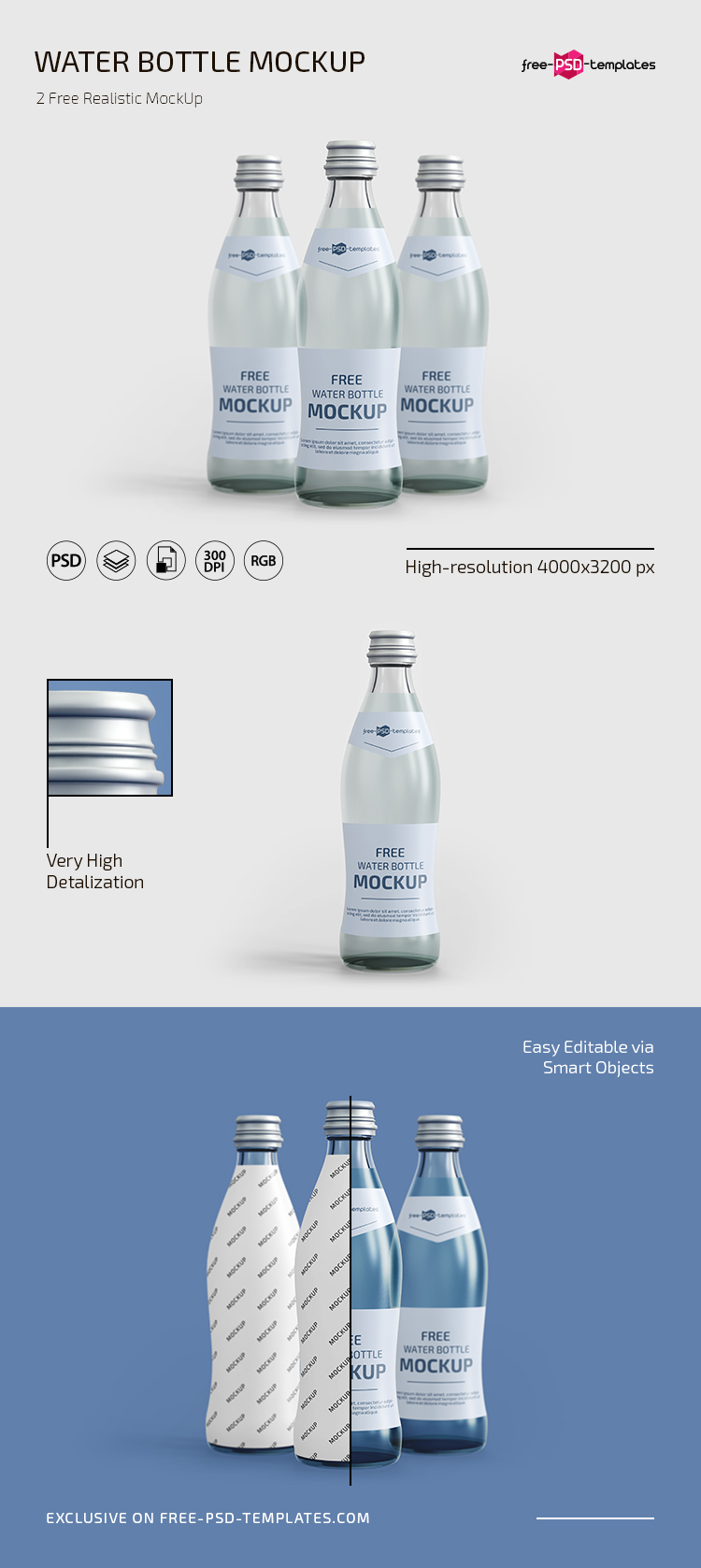 Download Free PSD Water Bottle Mockup Templates | Free PSD Templates