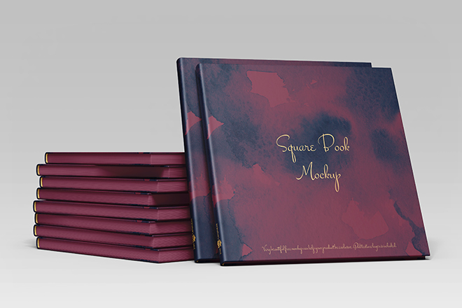 Download Free Psd Square Book Mockup Templates Free Psd Templates