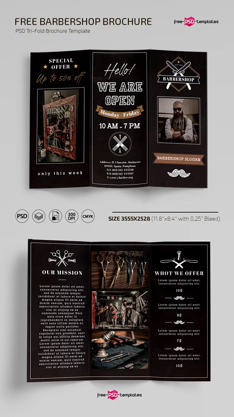 Barber Business PSD, 1,000+ High Quality Free PSD Templates for