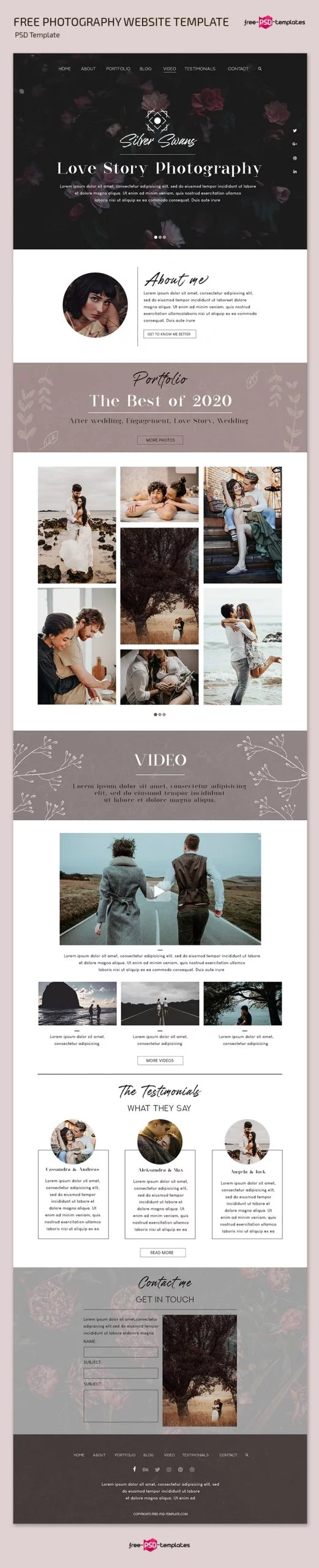 Free Photography Website Template (PSD)