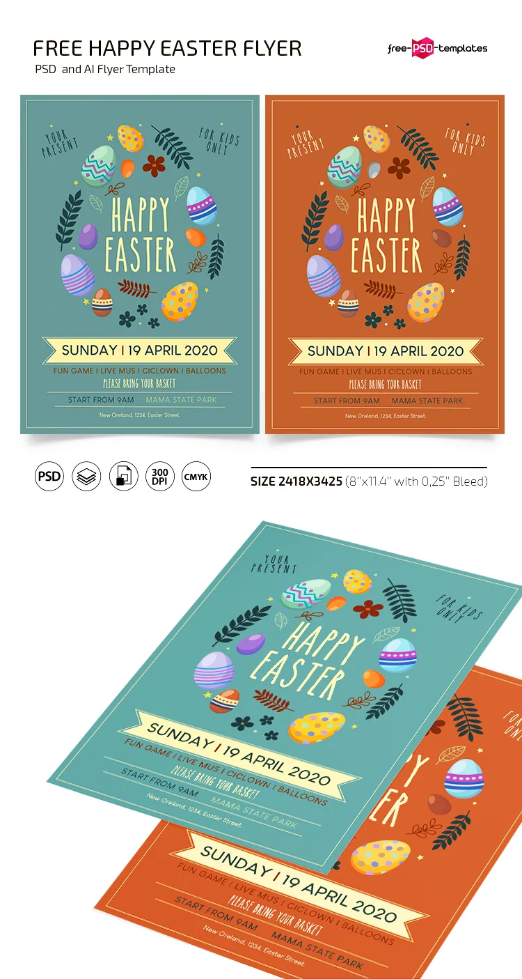 Free Happy Easter Flyer Template