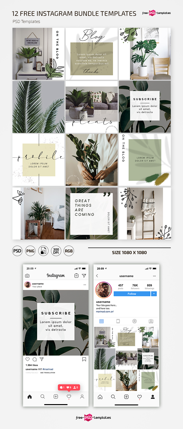 instagram template photoshop download