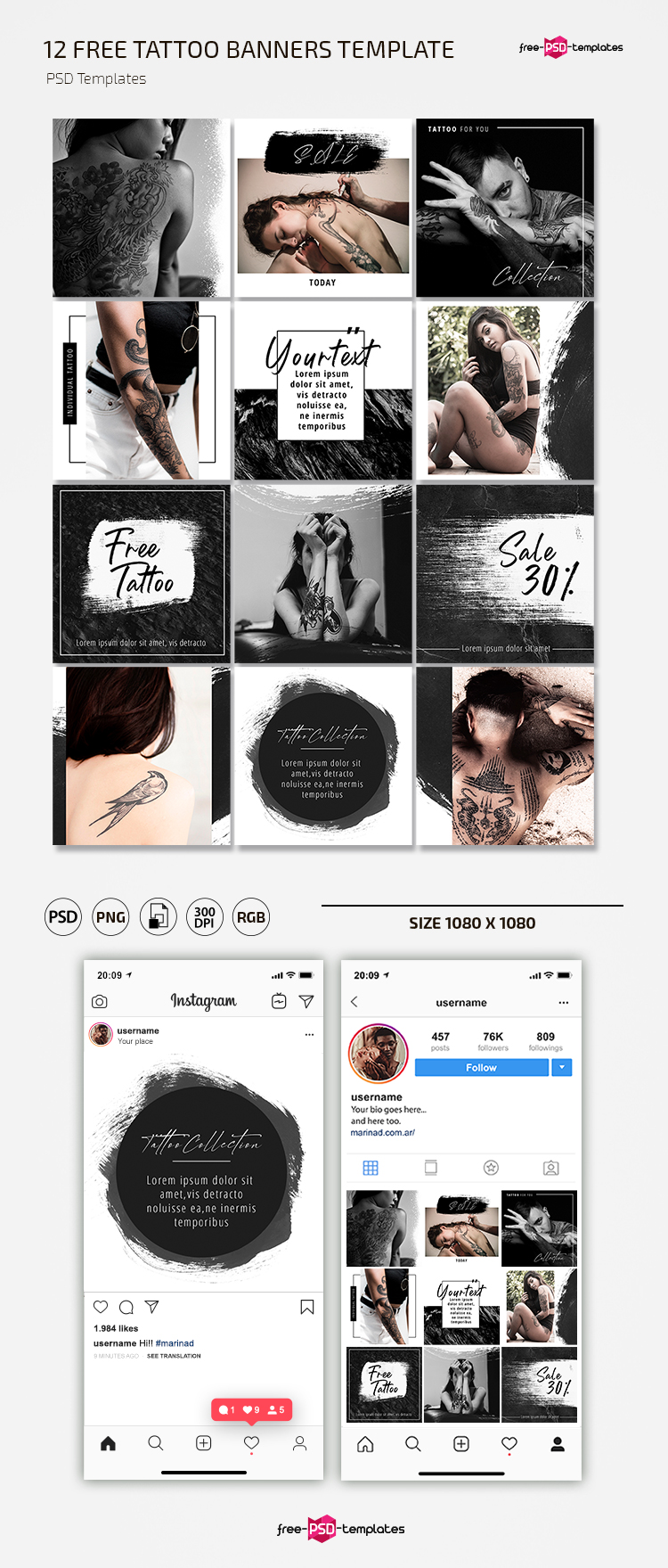 instagram template photoshop download