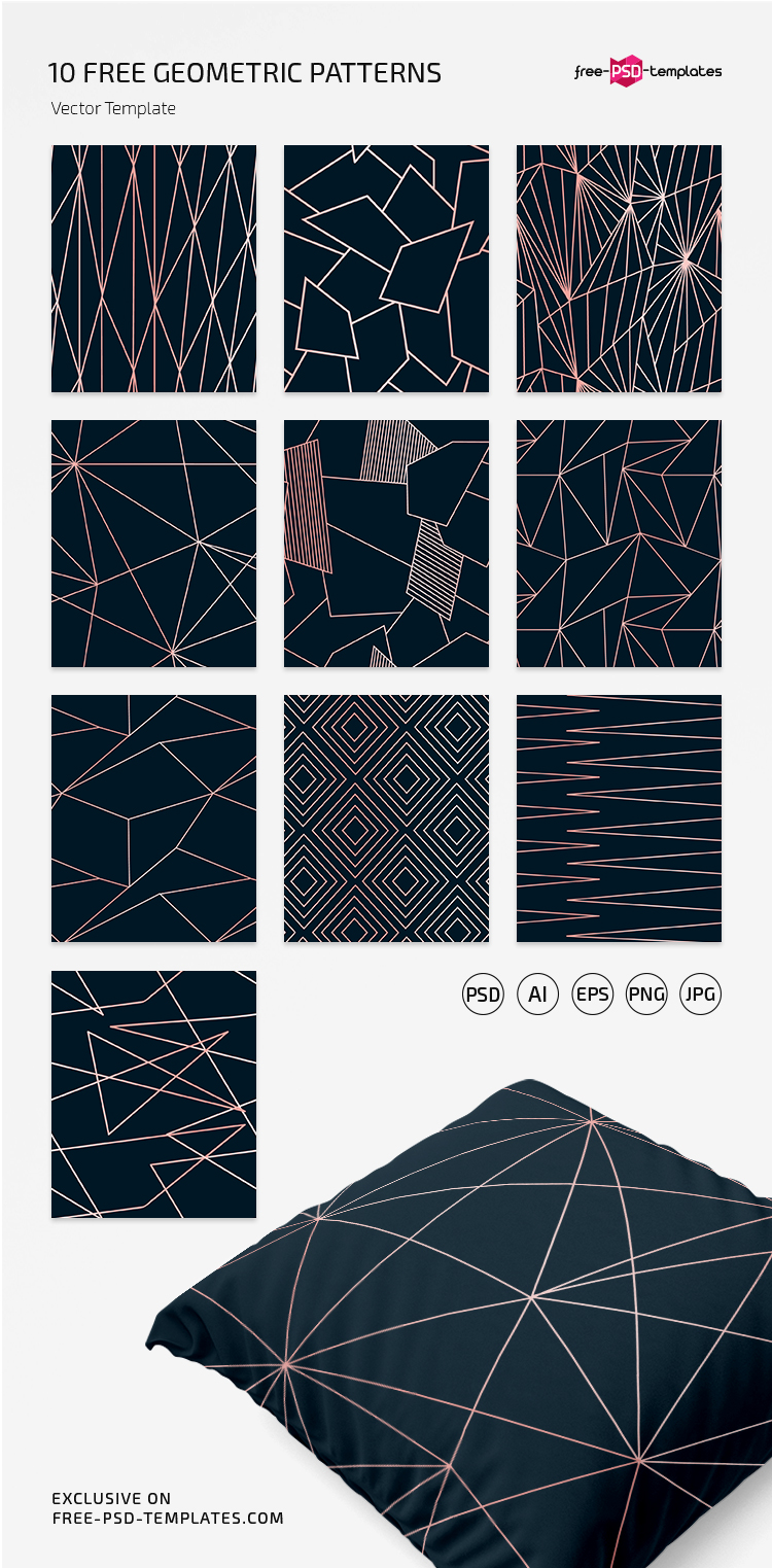 Free Geometric Patterns Vector Set In Eps Psd Free Psd Templates