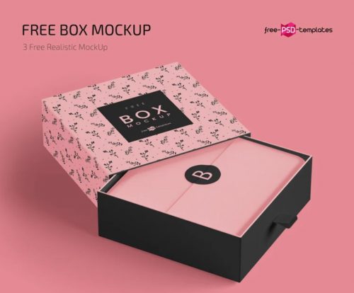 Gift Box With Chocolates Mockup - Yellowimages