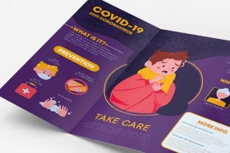 Free Coronavirus Tri-fold Brochure Template in PSD + EPS