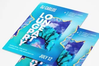 Free Lounge Party Flyer Template in PSD + AI