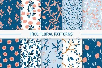Free Floral Vector Pattern Set in EPS + PSD