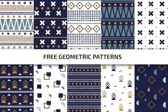 Free Geometric Pattern Vector Set Template in PSD + AI, EPS