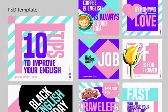 Free English School Banners Template