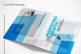 Free Marketing Bi-Fold Brochure Template