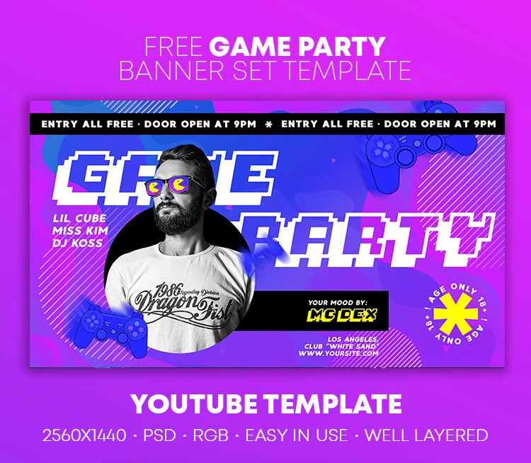 10 Gaming  Banner Template (DOWNLOAD NOW) 2020 