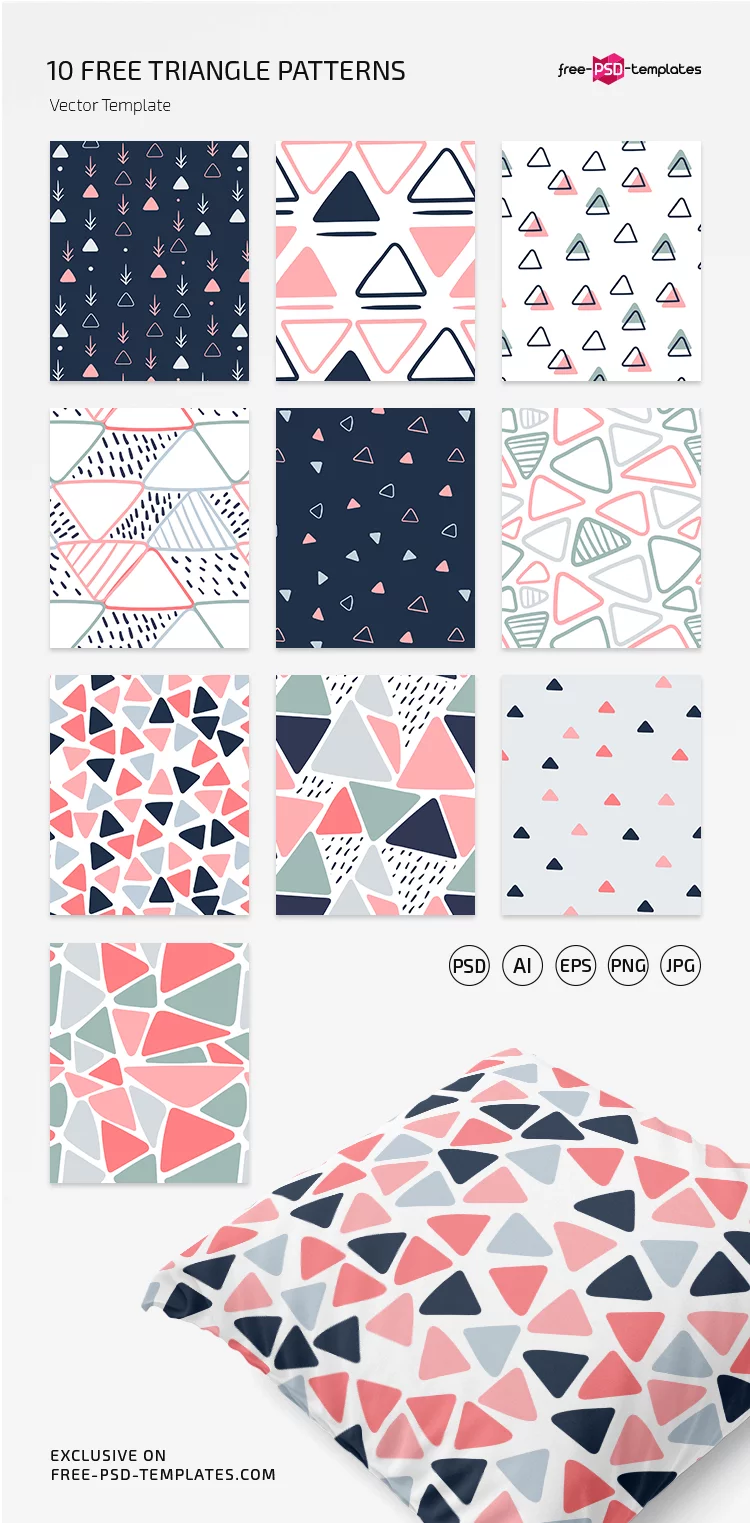 Free Triangle Patterns Vector Images (EPS, PSD, PNG)