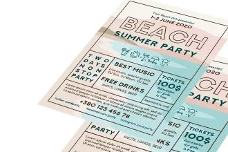 Free Beach Party Flyer Template in PSD + AI, EPS