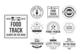 Free Logo Food Track Template in PSD, AI, EPS