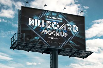 Free Billboard Ad Mockups in PSD