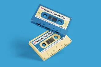 Free Cassette Tape Mockups in PSD